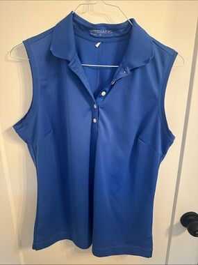 Nike Women’s Sleeveless Polo Tank Top - Blue